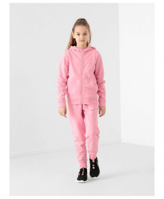 4F Παιδικό παντελόνι φόρμας φούτερ για κορίτσι ροζ